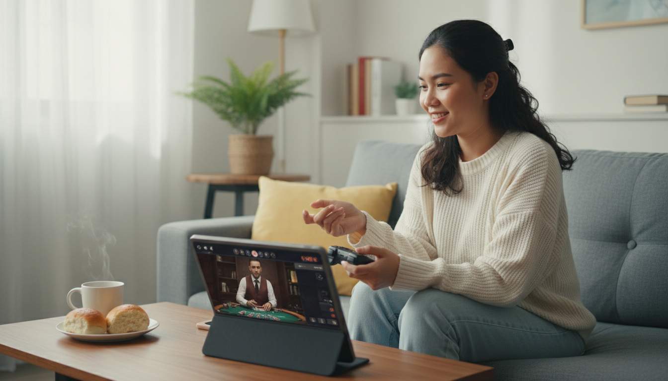 Experience a vibrant live casino atmosphere.